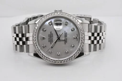 Luxury Fake Rolex Datejust 16220 Automatic Movement 36mm Steel Case Mens/unisex Watch - Image 4