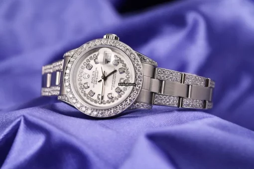 Defect Fake Rolex Lady-datejust 69174 Automatic Movement 26mm Steel Case Womens Watch - Image 3