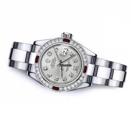 Superior Replica Rolex Oyster Perpetual Lady Date 69160 Automatic Movement 26mm Steel Case Womens Watch - Image 2