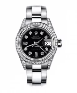 Exquisite Clone Rolex Oyster Perpetual Lady Date 69160 Automatic Movement 26mm Steel Case Womens Watch