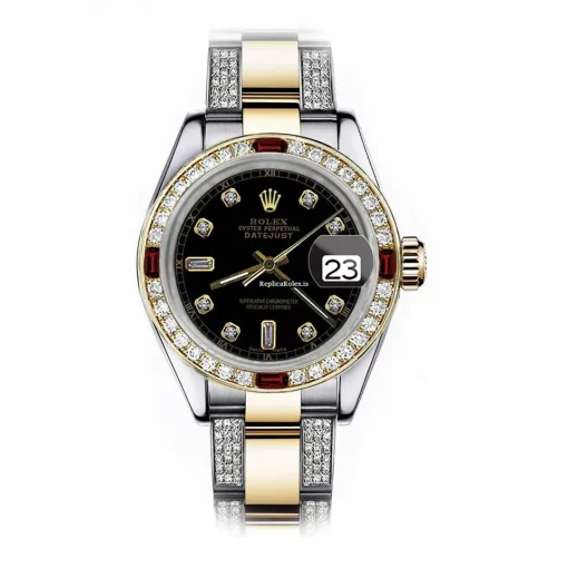 Cool Imitation Rolex Lady-datejust 68273 Automatic Movement 31mm Gold/steel Case Womens Watch