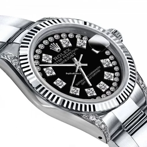 Marvellous Replica Rolex Oyster Perpetual Lady Date 69160 Automatic Movement 26mm Steel Case Womens Watch - Image 2