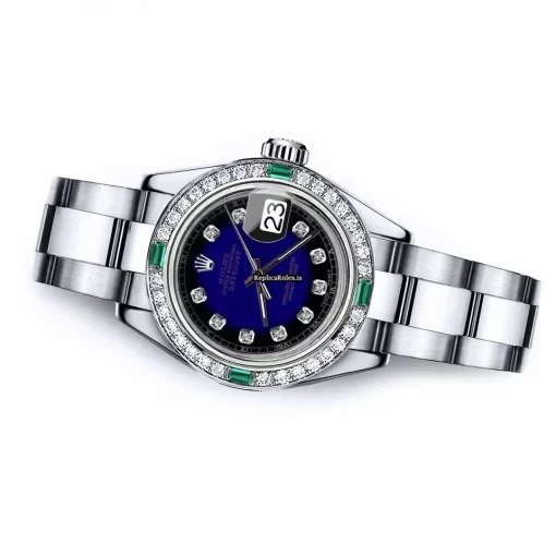 Best Fake Rolex Oyster Perpetual Lady Date 69160 Automatic Movement 26mm Steel Case Womens Watch - Image 2