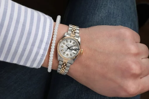 Excellent Replica Rolex Lady-datejust 69173 Automatic Movement 26mm Gold/steel Case Womens Watch - Image 6