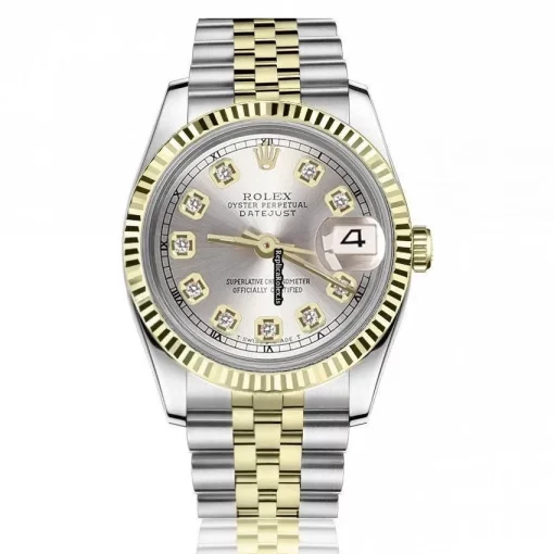 Excellent Replica Rolex Lady-datejust 69173 Automatic Movement 26mm Gold/steel Case Womens Watch - Image 7