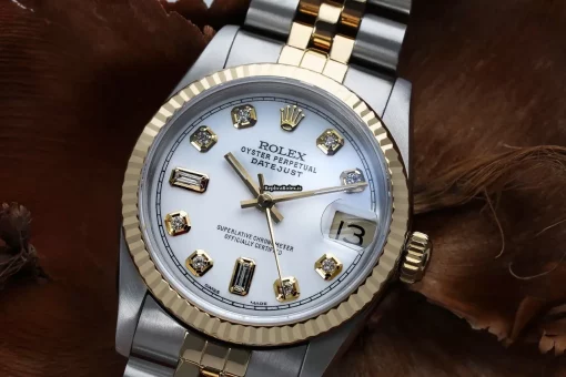 Luxury Replica Rolex Lady-datejust 68273 Automatic Movement 31mm Gold/steel Case Womens Watch - Image 2