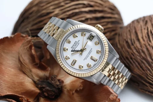 Luxury Replica Rolex Lady-datejust 68273 Automatic Movement 31mm Gold/steel Case Womens Watch - Image 3