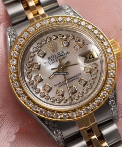 Luxury Imitation Rolex Lady-datejust 69173 Automatic Movement 26mm Gold/steel Case Womens Watch