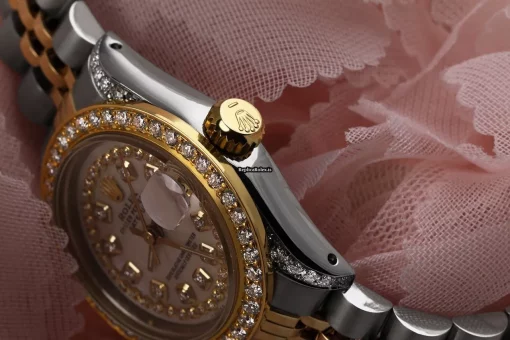 Luxury Imitation Rolex Lady-datejust 69173 Automatic Movement 26mm Gold/steel Case Womens Watch - Image 3