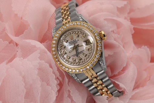 Luxury Imitation Rolex Lady-datejust 69173 Automatic Movement 26mm Gold/steel Case Womens Watch - Image 5