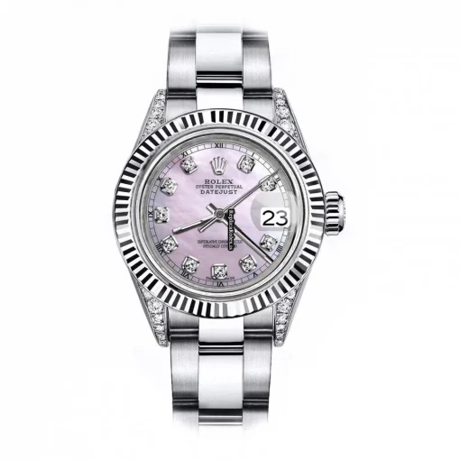 Defect Copy Rolex Oyster Perpetual Lady Date 69160 Automatic Movement 26mm Steel Case Womens Watch