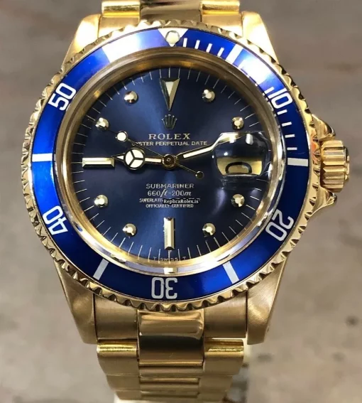 Top Replica Rolex Submariner Date 1680 Automatic Movement 40mm Yellow Gold Case Mens/unisex Watch - Image 2