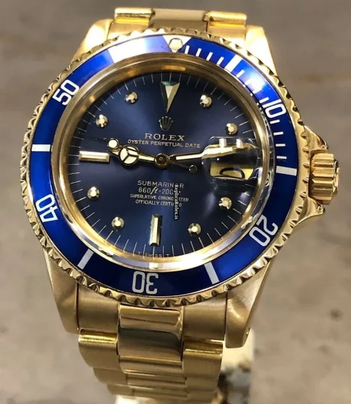 Top Replica Rolex Submariner Date 1680 Automatic Movement 40mm Yellow Gold Case Mens/unisex Watch - Image 3
