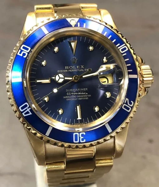 Top Replica Rolex Submariner Date 1680 Automatic Movement 40mm Yellow Gold Case Mens/unisex Watch - Image 4