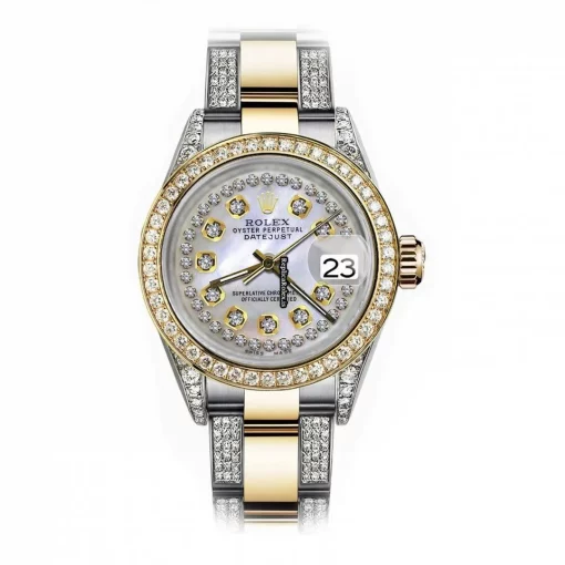 Amazing Clone Rolex Lady-datejust 69173 Automatic Movement 26mm Gold/steel Case Womens Watch