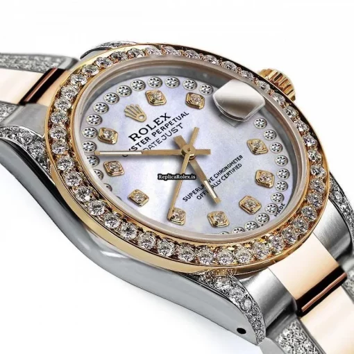 Amazing Clone Rolex Lady-datejust 69173 Automatic Movement 26mm Gold/steel Case Womens Watch - Image 3