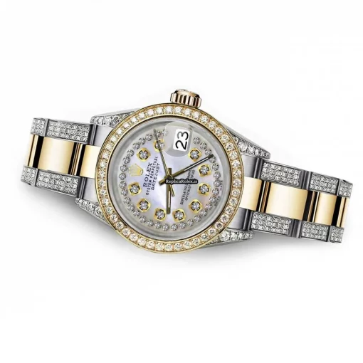 Amazing Clone Rolex Lady-datejust 69173 Automatic Movement 26mm Gold/steel Case Womens Watch - Image 4