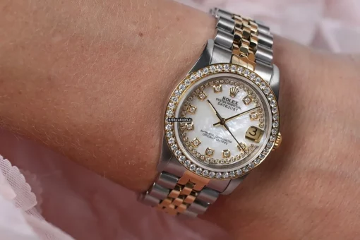Wholesale Replica Rolex Lady-datejust 68273 Automatic Movement 31mm Gold/steel Case Womens Watch - Image 9
