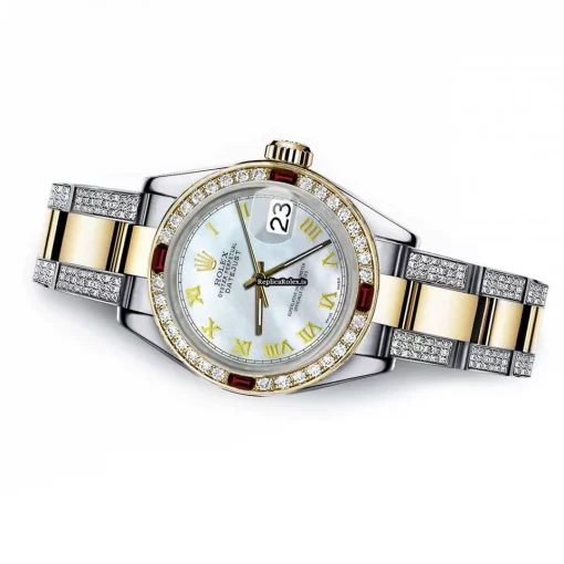 1:1 Clone Rolex Lady-datejust 68273 Automatic Movement 31mm Gold/steel Case Womens Watch - Image 2