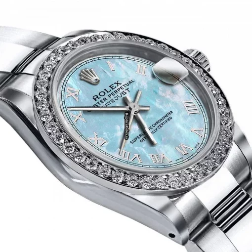Durable Replica Rolex Oyster Perpetual Lady Date 69160 Automatic Movement 26mm Steel Case Womens Watch - Image 2
