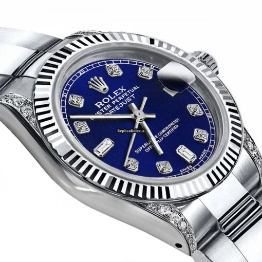 Quality Imitation Rolex Oyster Perpetual Lady Date 69160 Automatic Movement 26mm Steel Case Womens Watch - Image 2