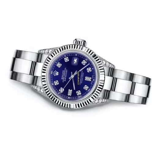 Quality Imitation Rolex Oyster Perpetual Lady Date 69160 Automatic Movement 26mm Steel Case Womens Watch - Image 3