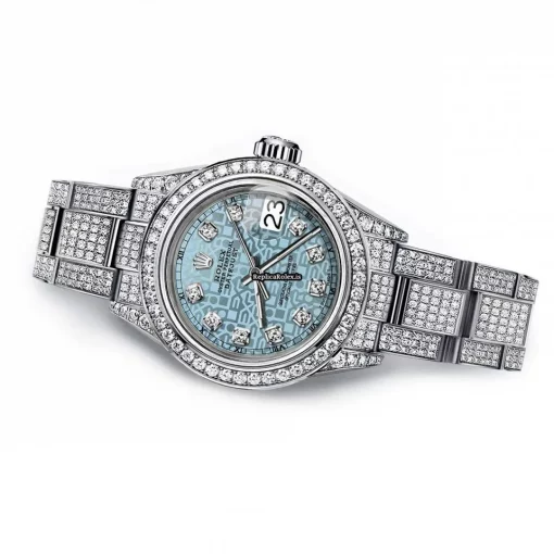 Appealing Copies Rolex Oyster Perpetual Lady Date 69160 Automatic Movement 26mm Steel Case Womens Watch - Image 2