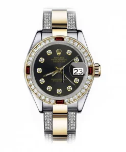 1:1 Fake Rolex Lady-datejust 69173 Automatic Movement 26mm Gold/steel Case Womens Watch