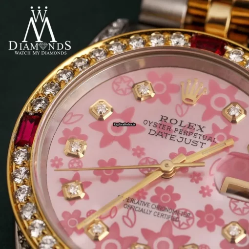 Excellent Replica Rolex Lady-datejust 69173 Automatic Movement 31mm Gold/steel Case Womens Watch - Image 3