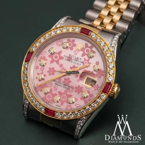 Excellent Replica Rolex Lady-datejust 69173 Automatic Movement 31mm Gold/steel Case Womens Watch - Image 4