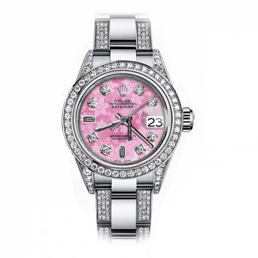 Pleasing Imitation Rolex Oyster Perpetual Lady Date 69160 Automatic Movement 26mm Steel Case Womens Watch