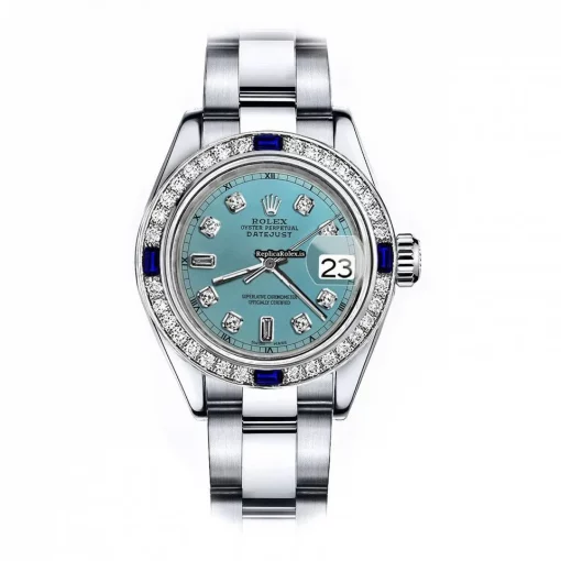 Well Made Replica Rolex Oyster Perpetual Lady Date 69160 Automatic Movement 26mm Steel Case Womens Watch