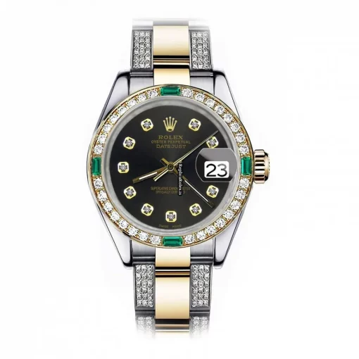 Discount Replica Rolex Lady-datejust 69173 Automatic Movement 26mm Gold/steel Case Womens Watch