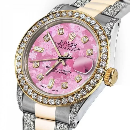 Fabulous Replica Rolex Datejust 68173 Automatic Movement 31mm Gold/steel Case Womens Watch - Image 2