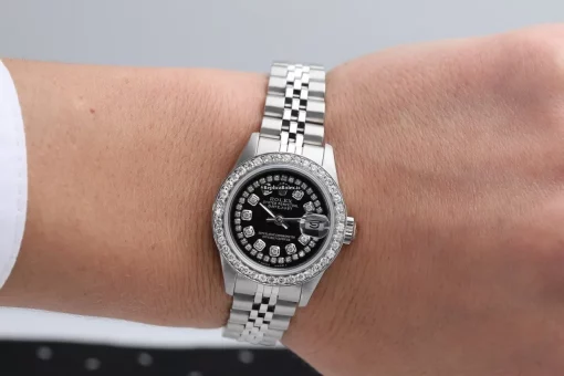Appealing Replica Rolex Lady-datejust 69174 Automatic Movement 26mm Steel Case Womens Watch - Image 6
