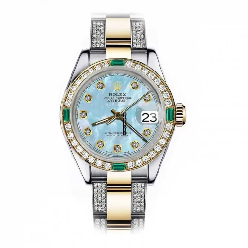 Neat Clone Rolex Lady-datejust 68273 Automatic Movement 31mm Gold/steel Case Womens Watch