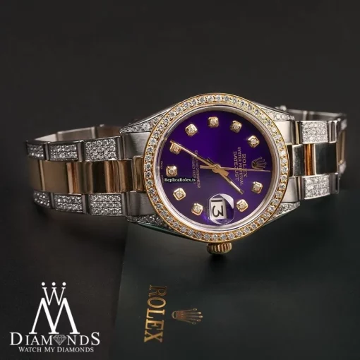 Terrific Replica Rolex Datejust 68173 Automatic Movement 31mm Gold/steel Case Womens Watch - Image 7
