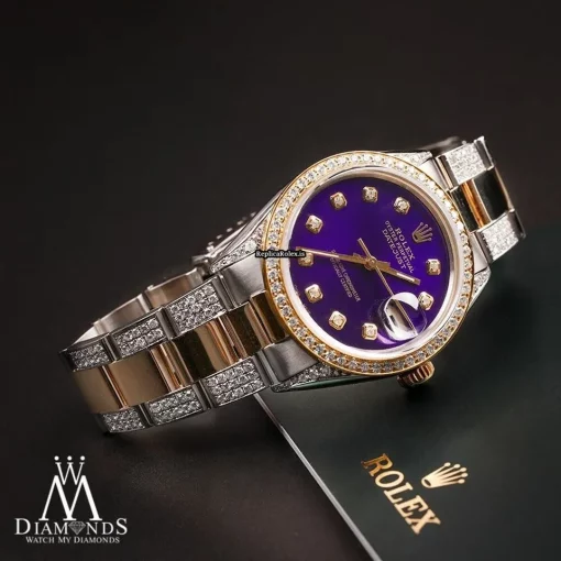 Terrific Replica Rolex Datejust 68173 Automatic Movement 31mm Gold/steel Case Womens Watch - Image 8