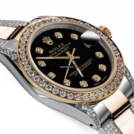 Popular Fake Rolex Lady-datejust 69173 Automatic Movement 26mm Gold/steel Case Womens Watch - Image 3