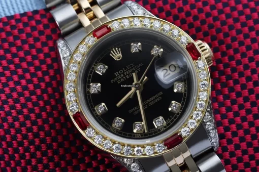 High Quality Replica Rolex Lady-datejust 69173 Automatic Movement 26mm Gold/steel Case Womens Watch - Image 2