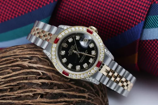 High Quality Replica Rolex Lady-datejust 69173 Automatic Movement 26mm Gold/steel Case Womens Watch - Image 5