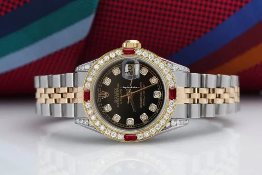 High Quality Replica Rolex Lady-datejust 69173 Automatic Movement 26mm Gold/steel Case Womens Watch - Image 6