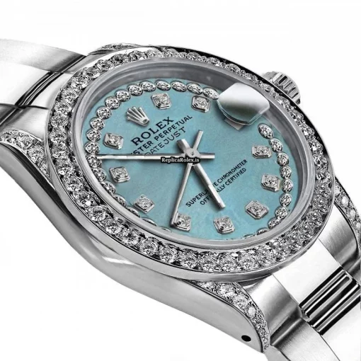 Good Replica Rolex Oyster Perpetual Lady Date 69160 Automatic Movement 26mm Steel Case Womens Watch - Image 2