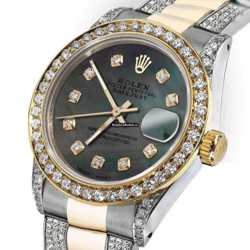 Mind-boggling Replica Rolex Datejust 68173 Automatic Movement 31mm Gold/steel Case Womens Watch - Image 2
