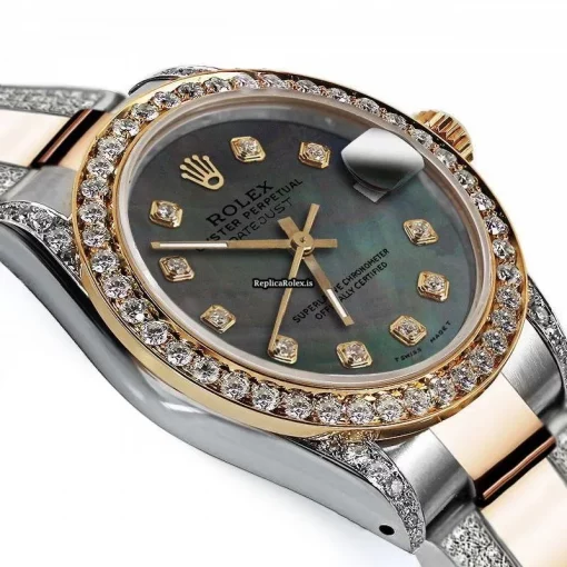 Mind-boggling Replica Rolex Datejust 68173 Automatic Movement 31mm Gold/steel Case Womens Watch - Image 3