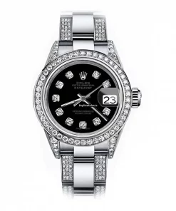 Popular Fakes Rolex Oyster Perpetual Lady Date 69160 Automatic Movement 26mm Steel Case Womens Watch