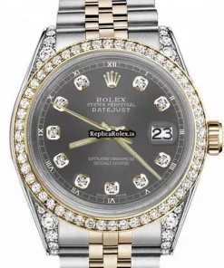 Swiss Replica Rolex Datejust 16013 Automatic Movement 36mm Gold/steel Case Mens/unisex Watch