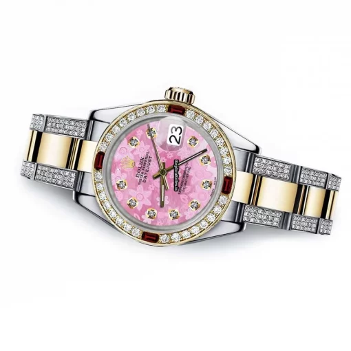 Lovely Clone Rolex Lady-datejust 68273 Automatic Movement 31mm Gold/steel Case Womens Watch - Image 2