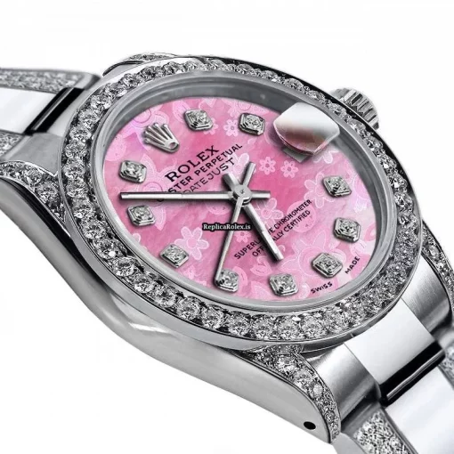 Wonderful Imitation Rolex Oyster Perpetual Lady Date 69160 Automatic Movement 26mm Steel Case Womens Watch - Image 2