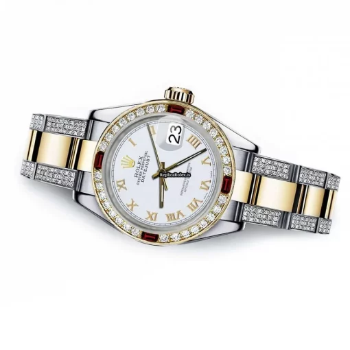 Affordable Imitation Rolex Lady-datejust 69173 Automatic Movement 26mm Gold/steel Case Womens Watch - Image 2